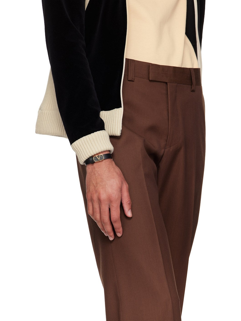 Black VLogo Signature Grainy Calfskin Bracelet 3