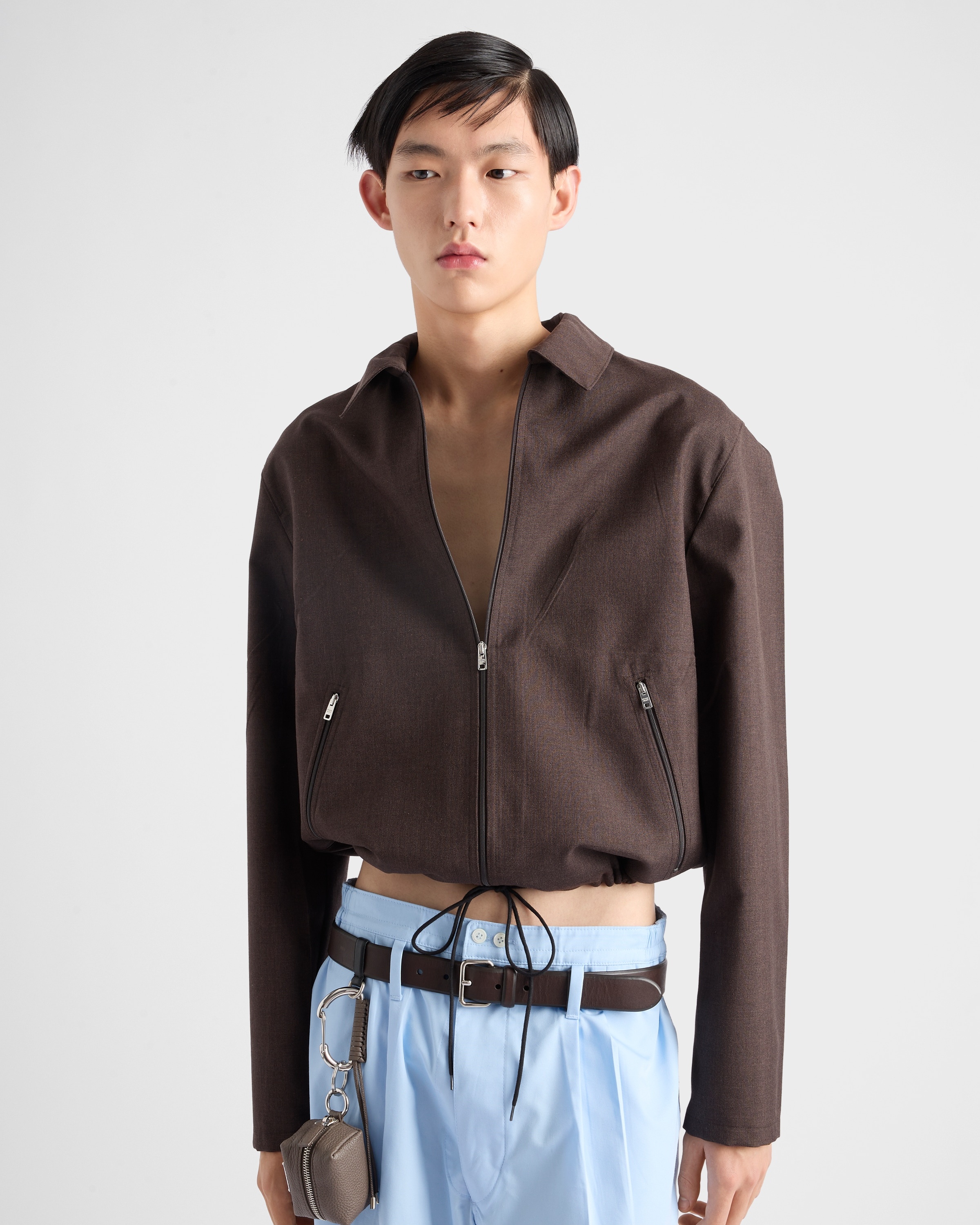 Mohair and silk blouson jacket - 4