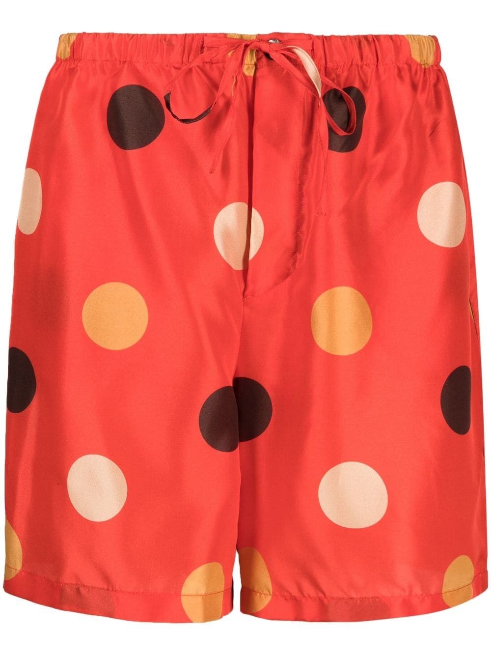 polka-dot drawstring shorts - 1