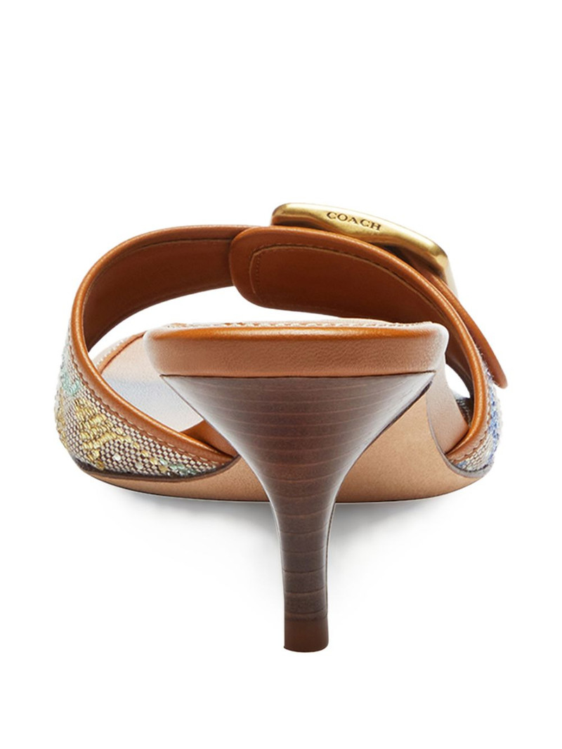 Margot crystal signature jacquard sandals 3