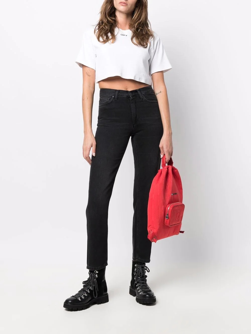 cropped high-rise jeans - 2