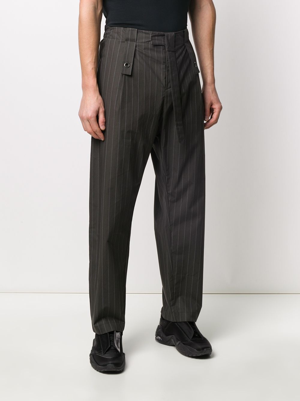 striped straight-leg trousers - 3