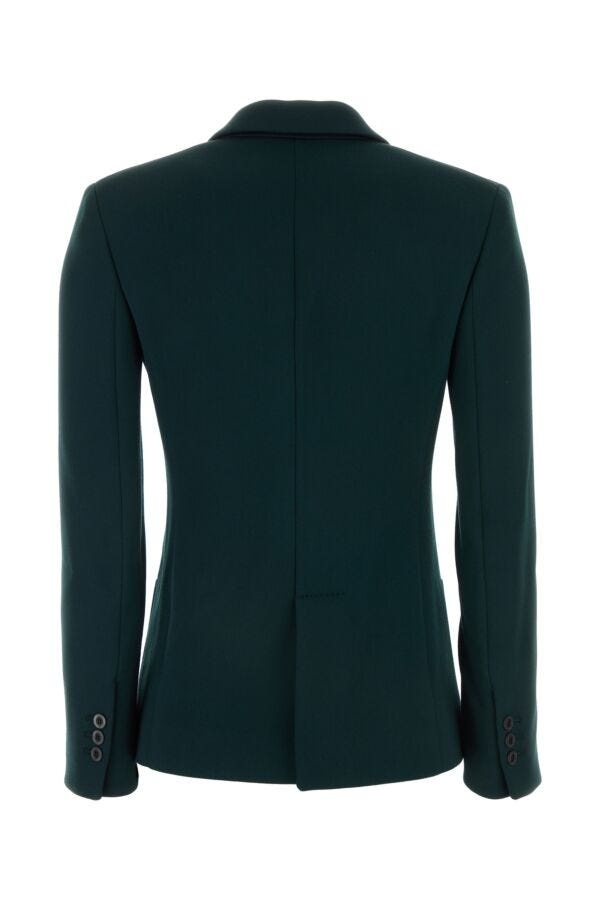 Bottle green stretch wool blazer - 2