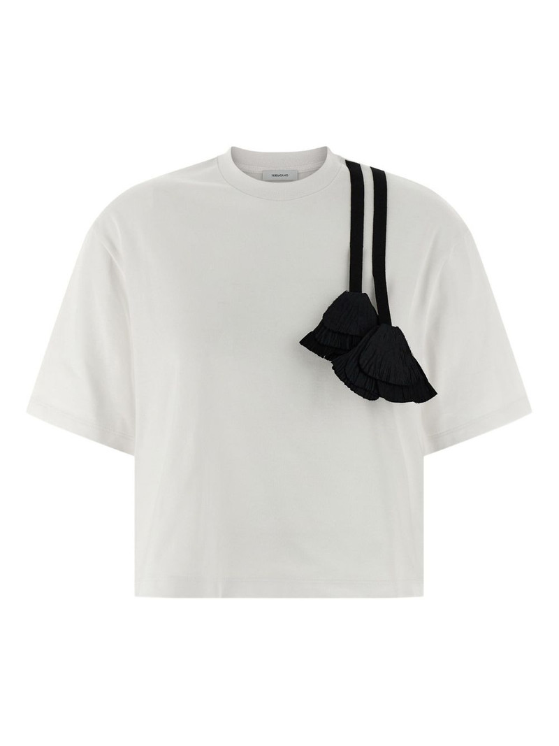 pleated-tassel T-shirt 1