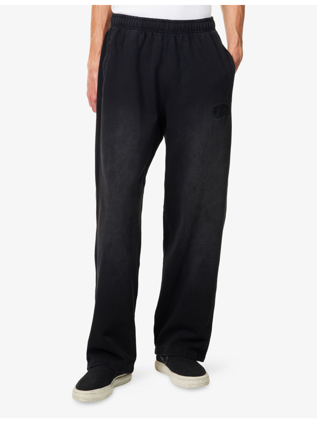 Arch Logo Wide-Leg Cotton Jogging Bottoms - 3