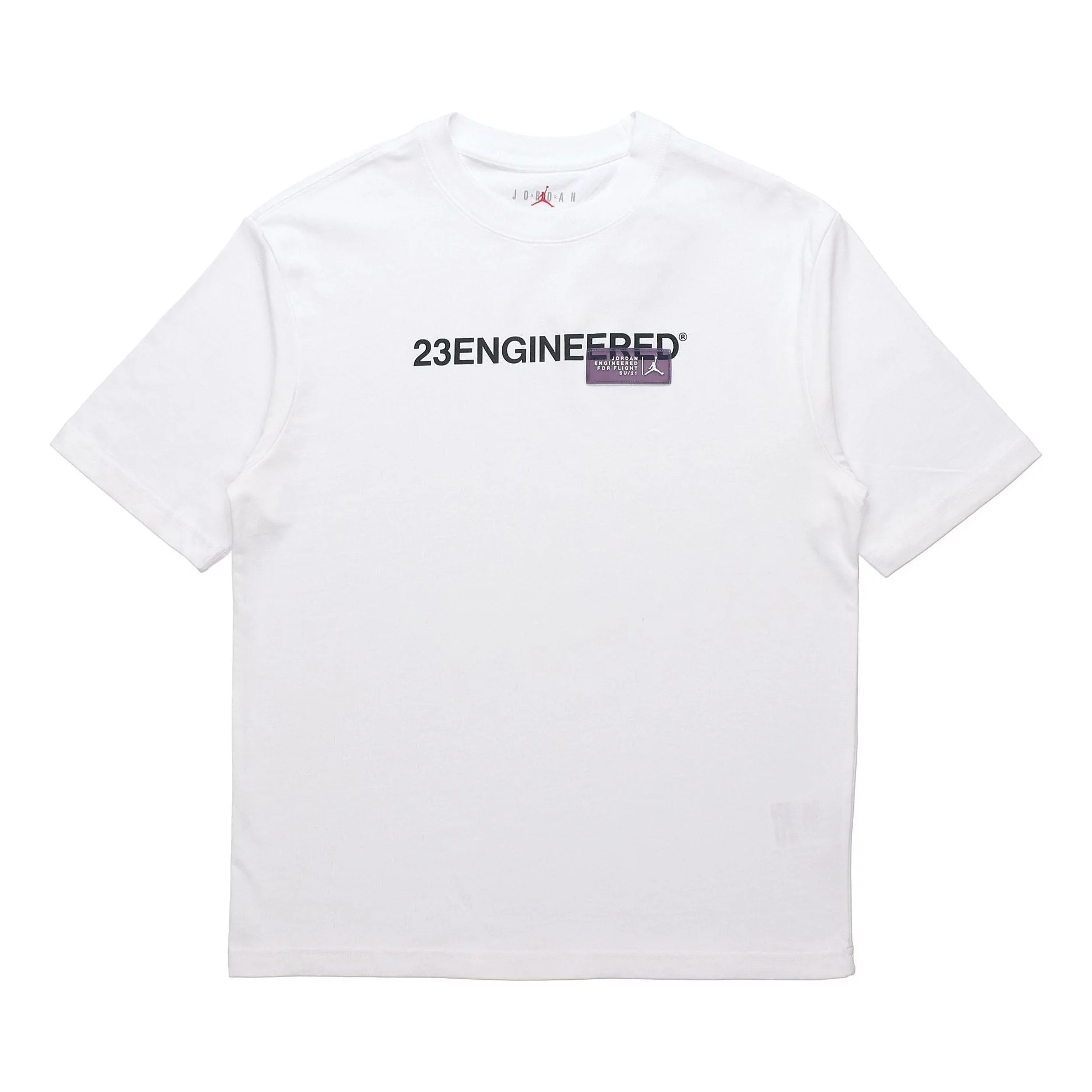 Men's Air Jordan 23 Engineered Alphabet Printing Sports Training Short Sleeve White T-Shirt CZ5182-1 - 1