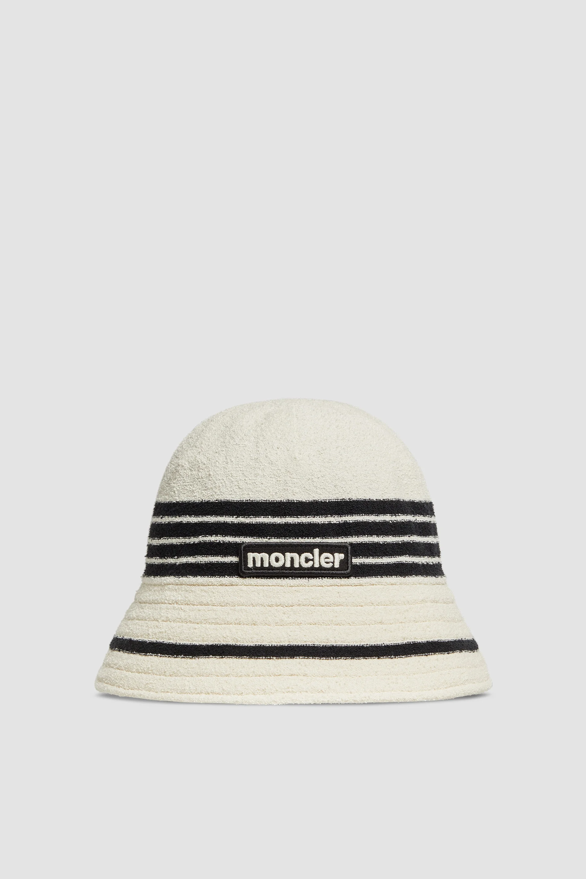Striped Terry Cloth Bucket Hat - 1