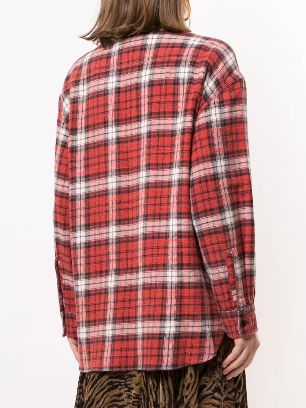 flap-pocket plaid shirt - 4