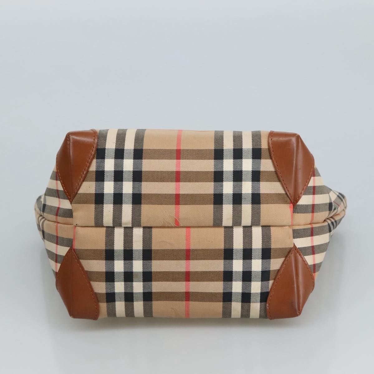 Burberry Nova Check Hand Bag Canvas Beige - 5