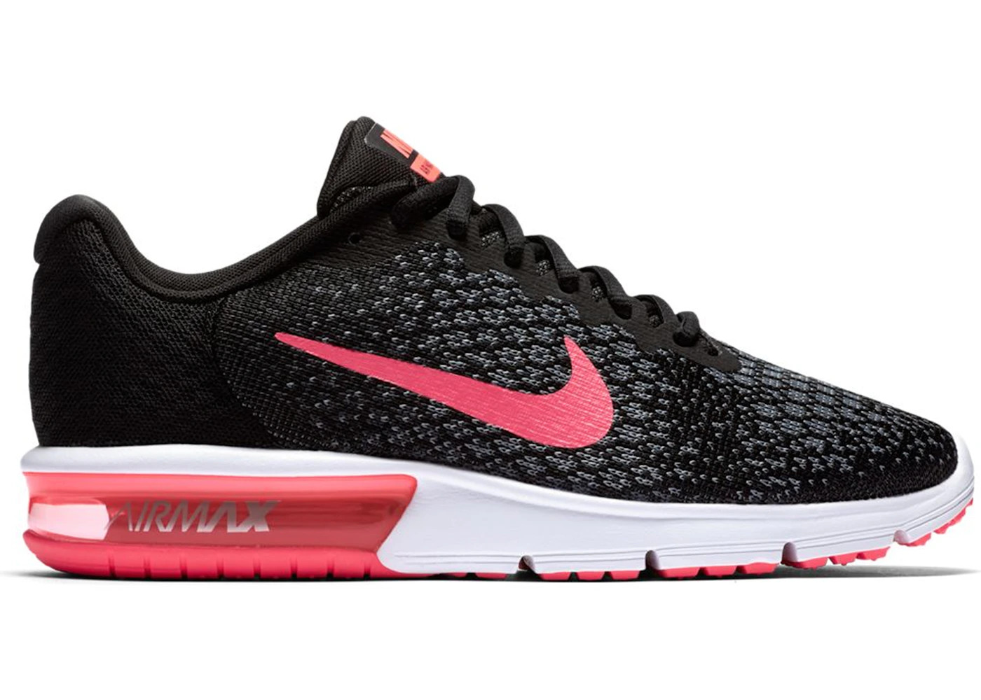 Nike Air Max Sequent 2 Black Vivid Pink (Women's) - 1