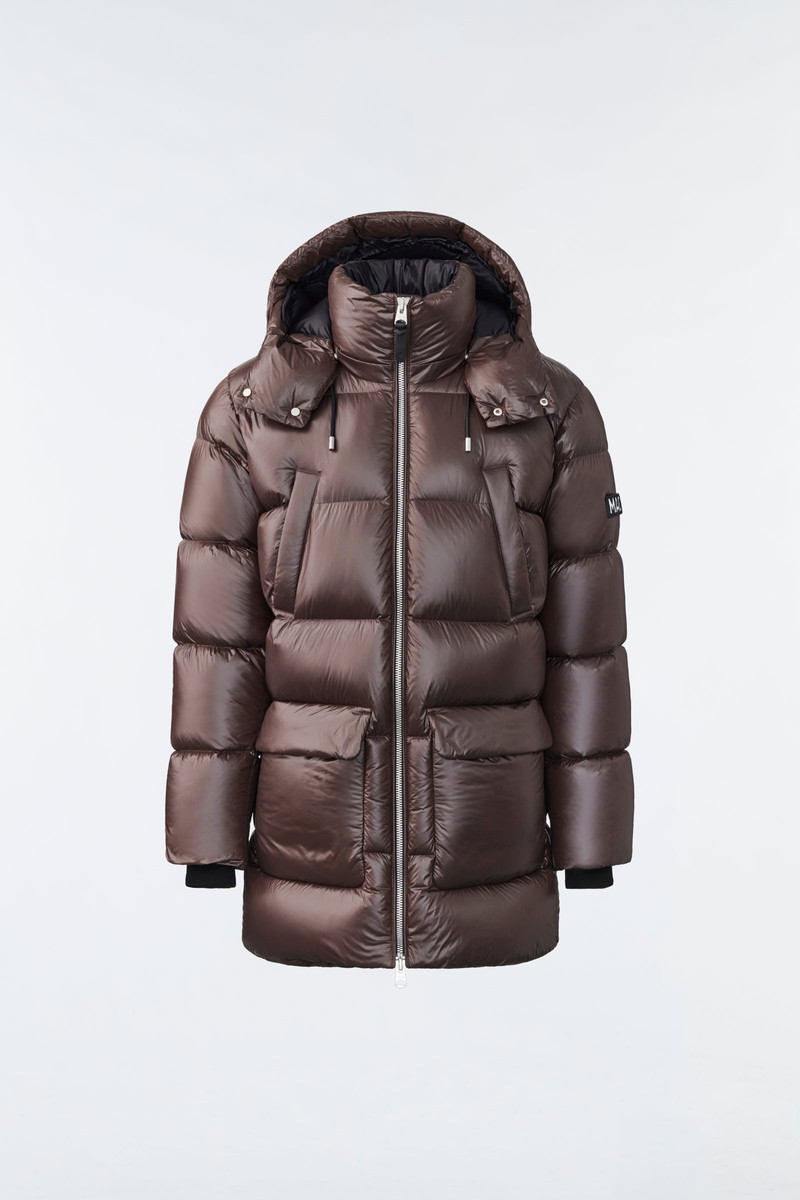 KENDRICK lustrous light down parka with hood 1