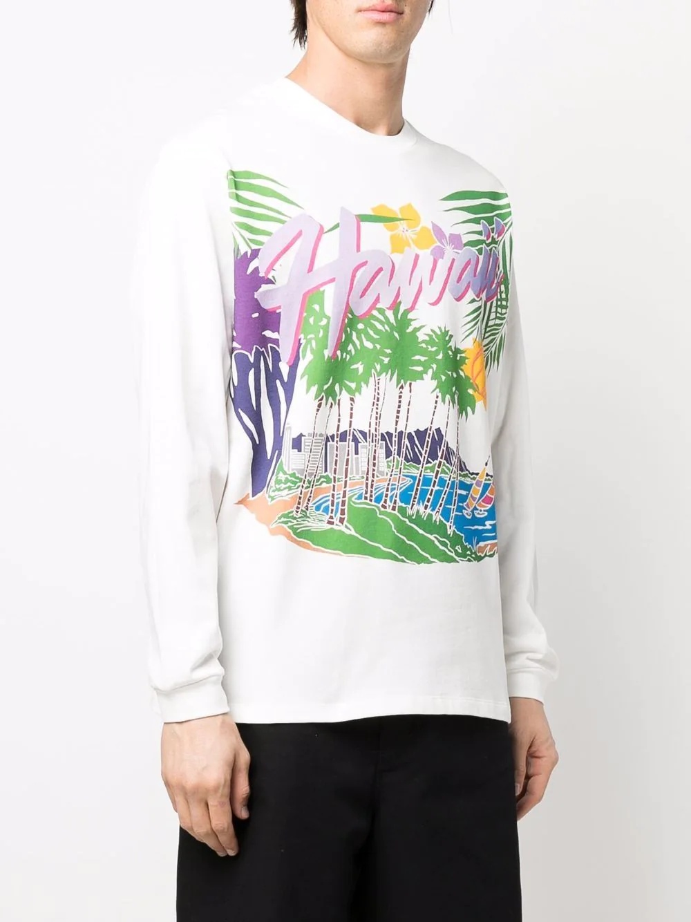 Hawaii-print long-sleeve T-shirt - 3