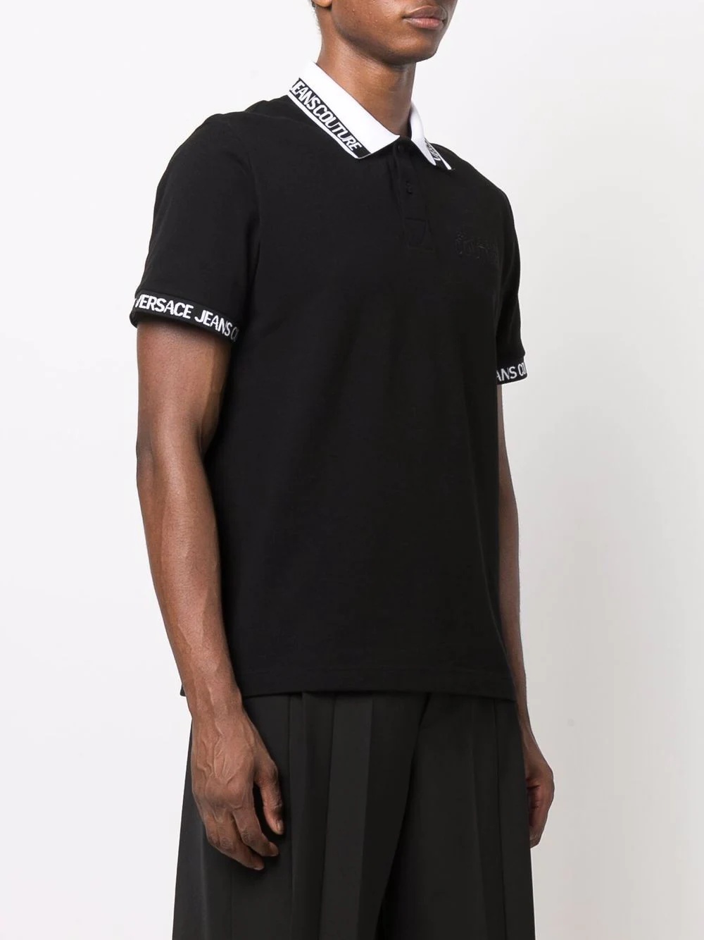 logo-tape polo shirt - 3