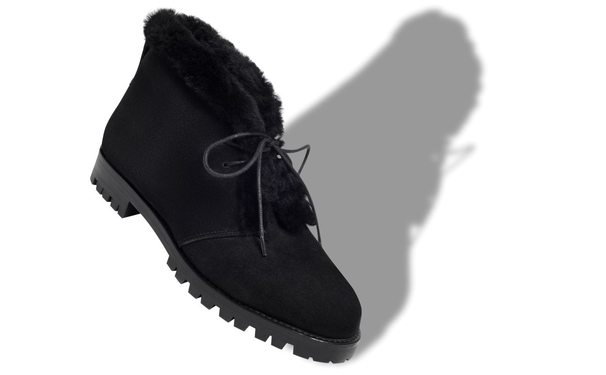 Black Suede Ankle Boots - 2