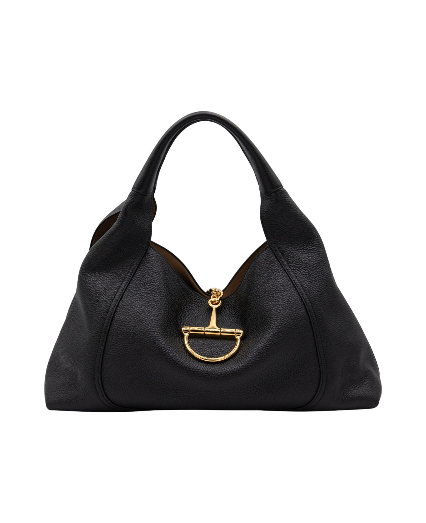 Black Leather Softbit Maxi Totes - 1