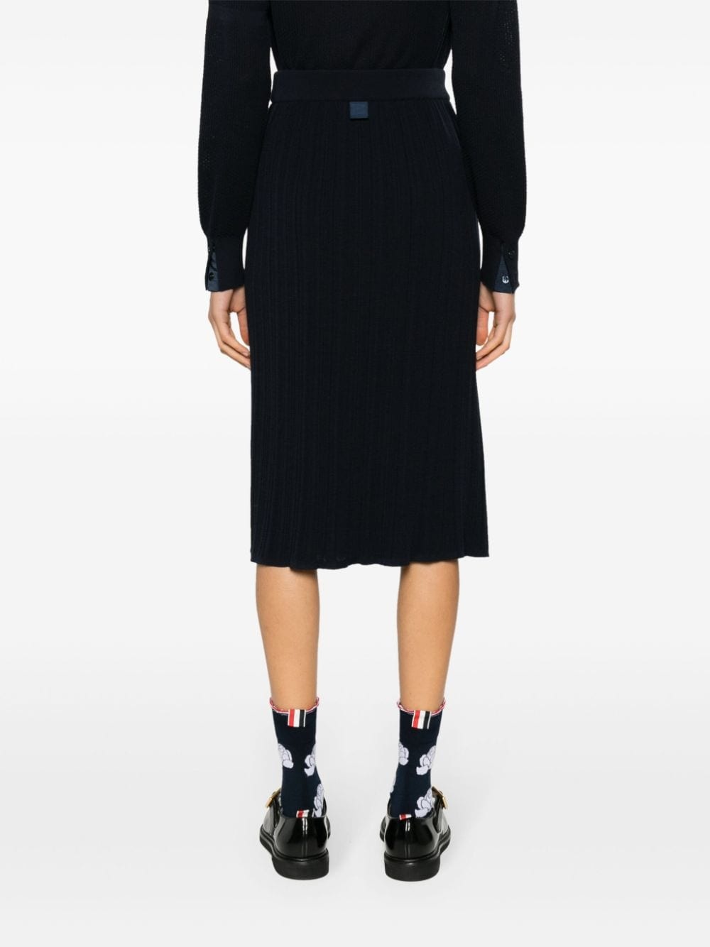 plissÃ© virgin-wool midi skirt - 4