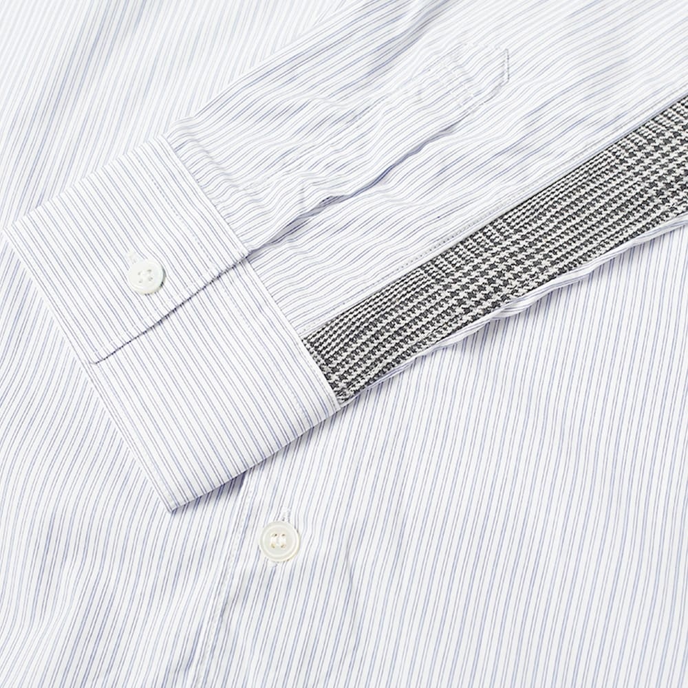 Comme des Garcons SHIRT Contrast Panel Striped Shirt - 3