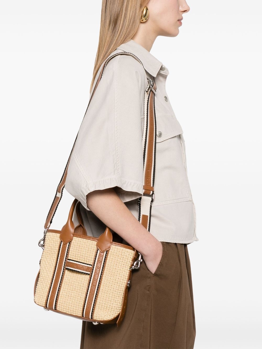 logo-debossed tote bag - 2