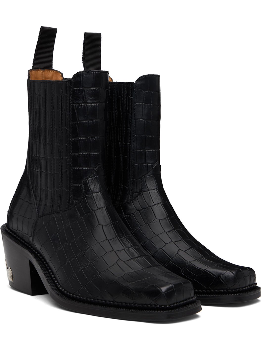 SSENSE Exclusive Black Croc AJ1255 Boots - 4