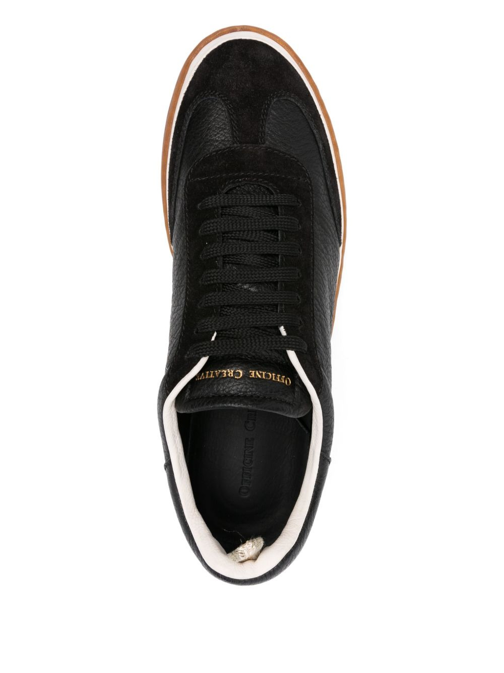 leather low-top sneakers - 4