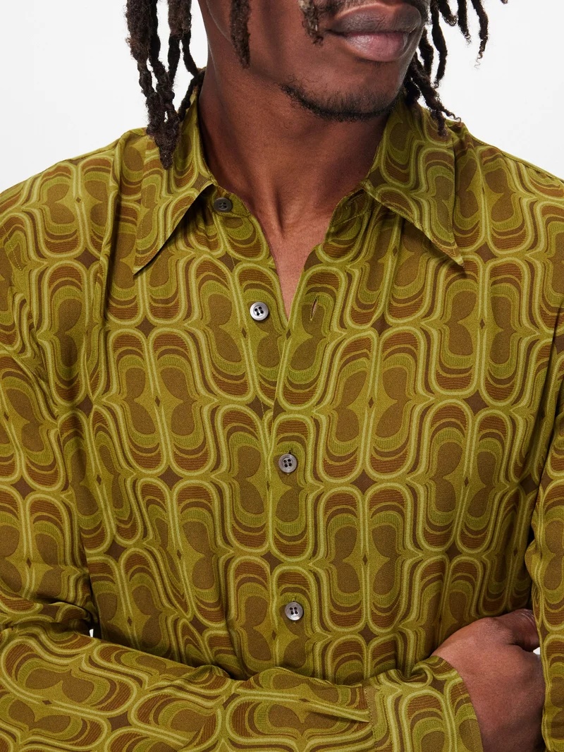 Celdon geometric-print poplin shirt - 3