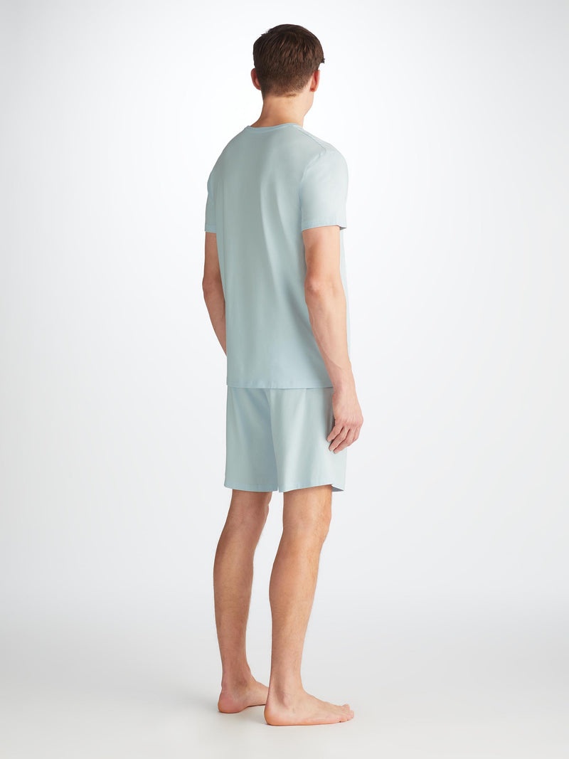 Men's Lounge Shorts Basel Micro Modal Stretch Ice Blue - 5