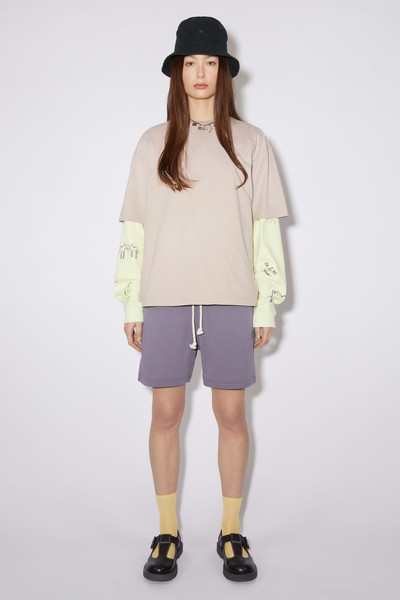 Acne Studios Cotton sweat shorts - Faded purple outlook
