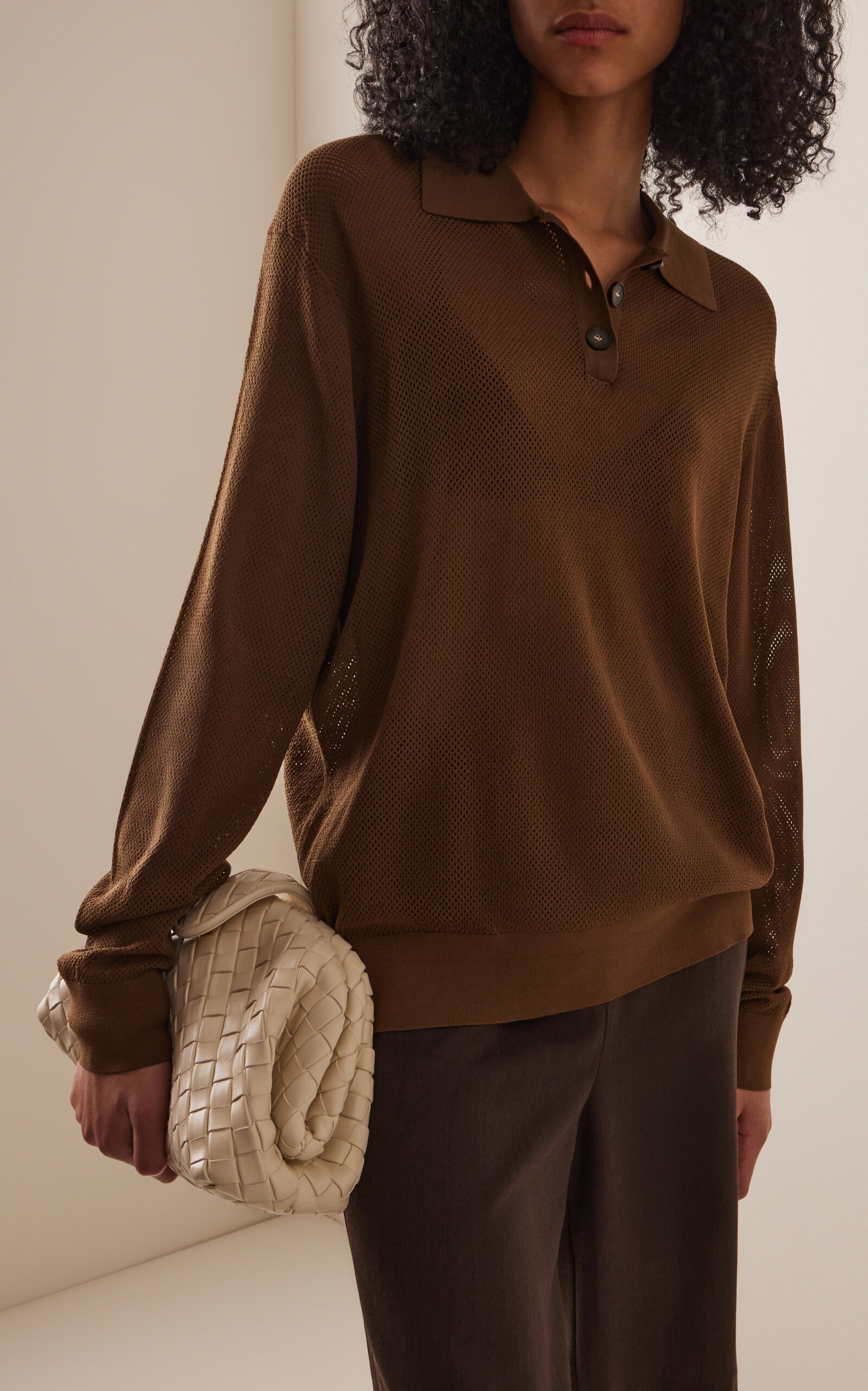 Madison Knitted Polo Top green - 3