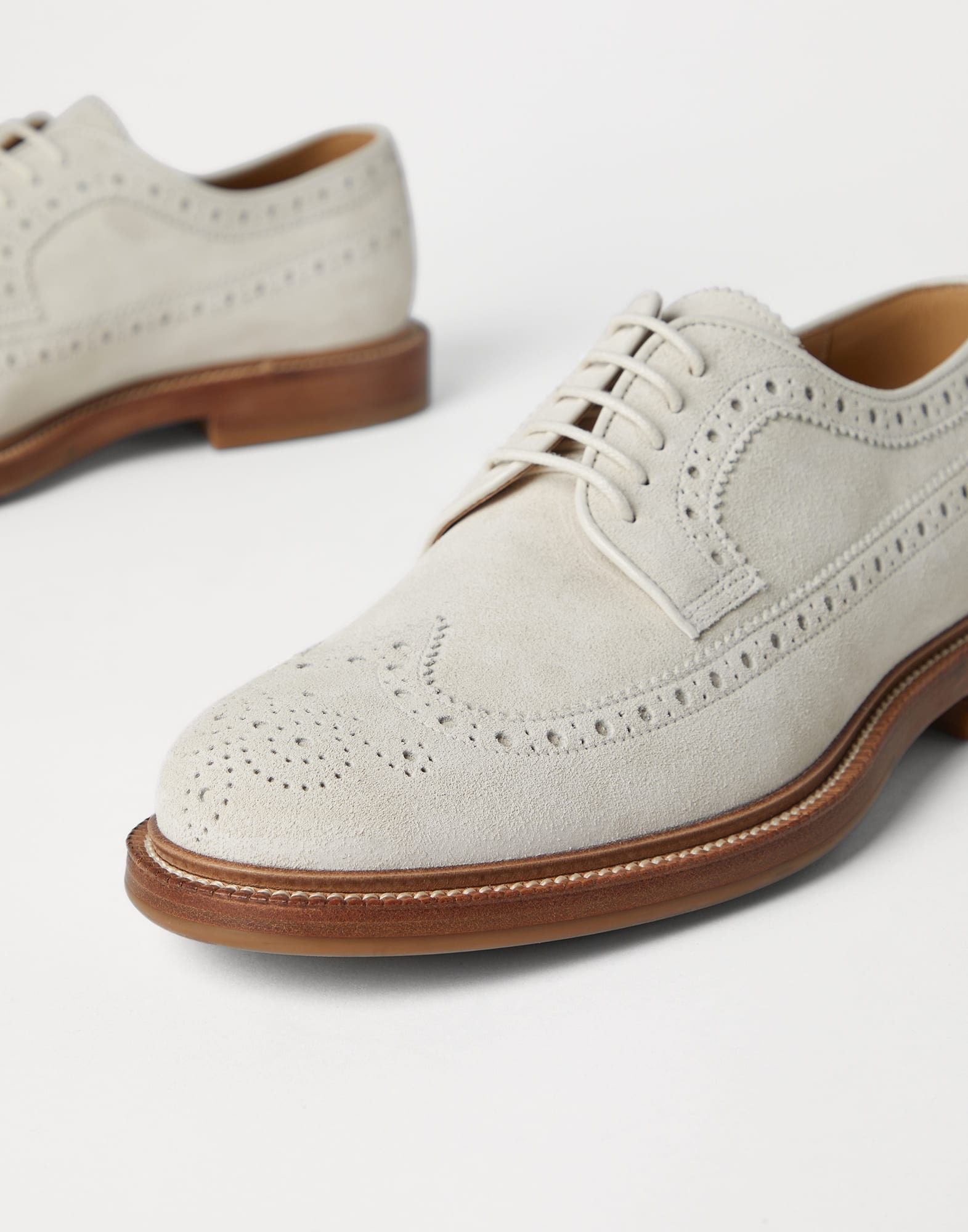 Suede longwing brogues - 3