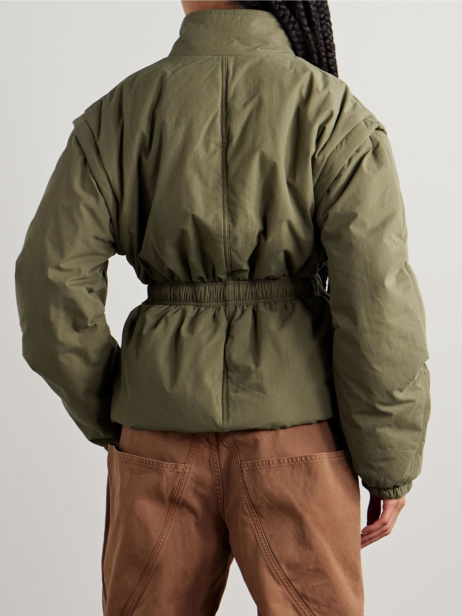 Dastyni padded cotton-blend jacket Army green - 3
