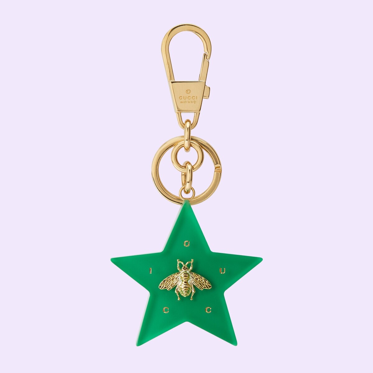 Gucci bee star-shaped keychain - 1