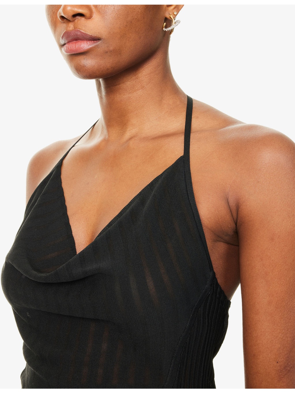 Azario Halterneck Knitted Top - 5