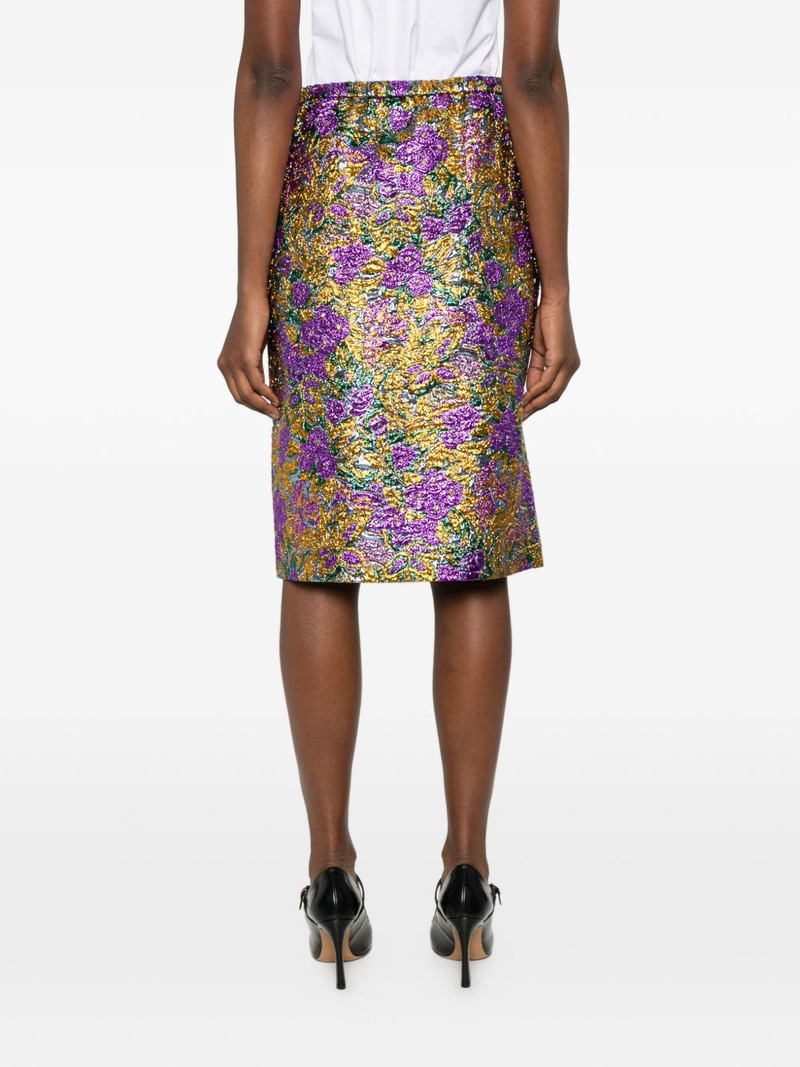 floral-print front-slit skirt 4