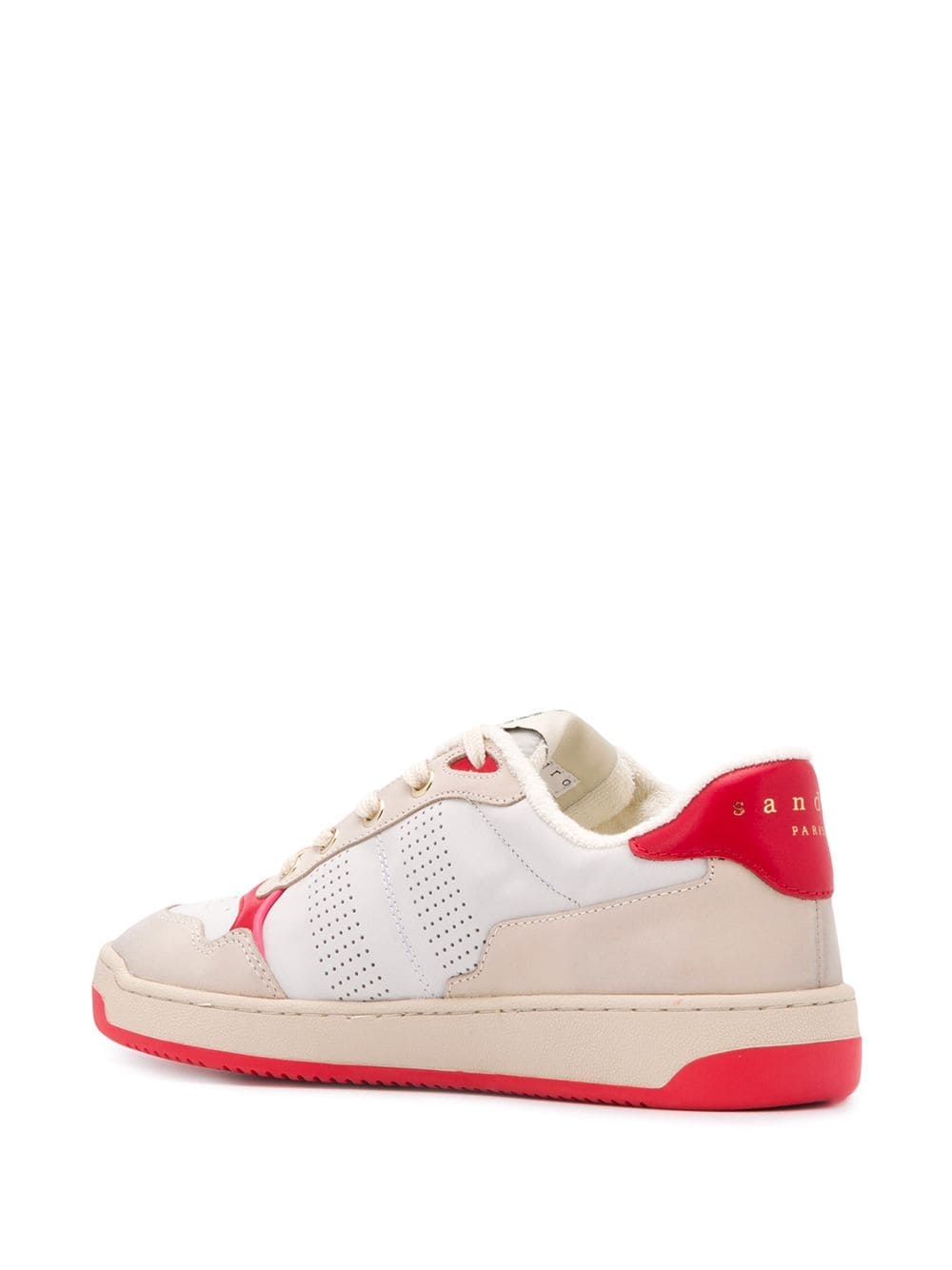 panelled low-top sneakers - 3