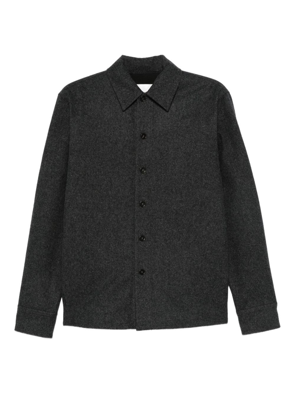 button-down wool shirt - 1