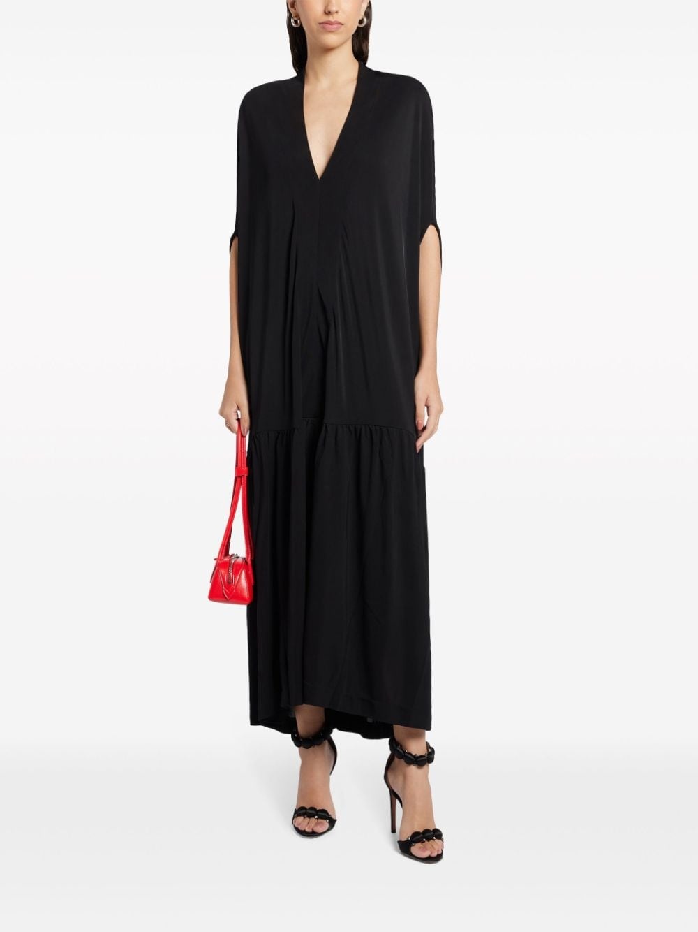 Poncho jersey maxi dress - 2