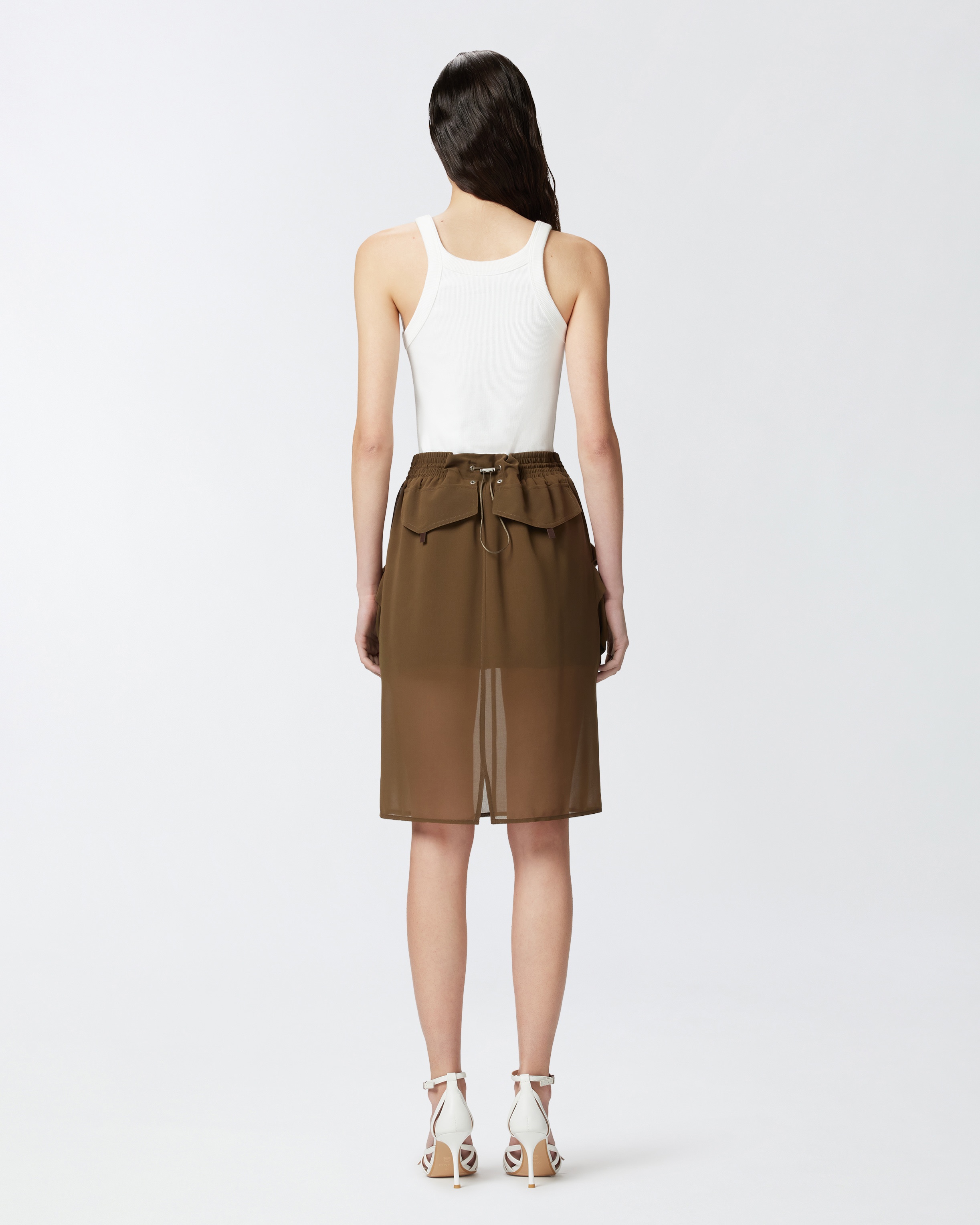 REIMAGINE BY PINKO X PATRICK MCDOWELL RIBBED VEST TOP WITH BUCKLE - 4
