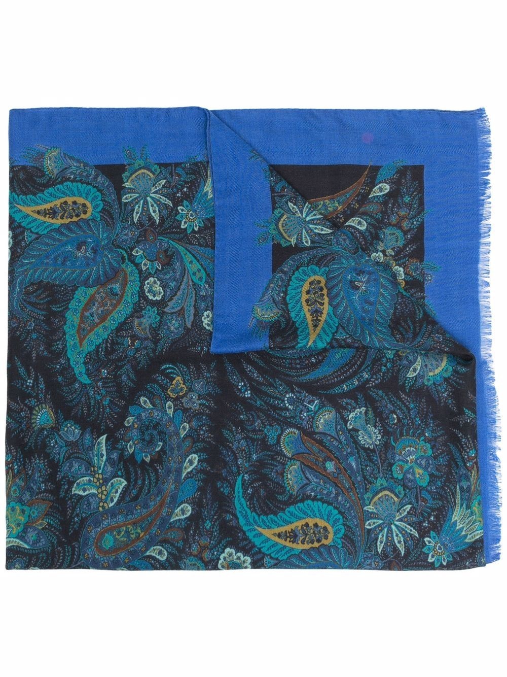 multi-print silk-cashmere scarf - 1