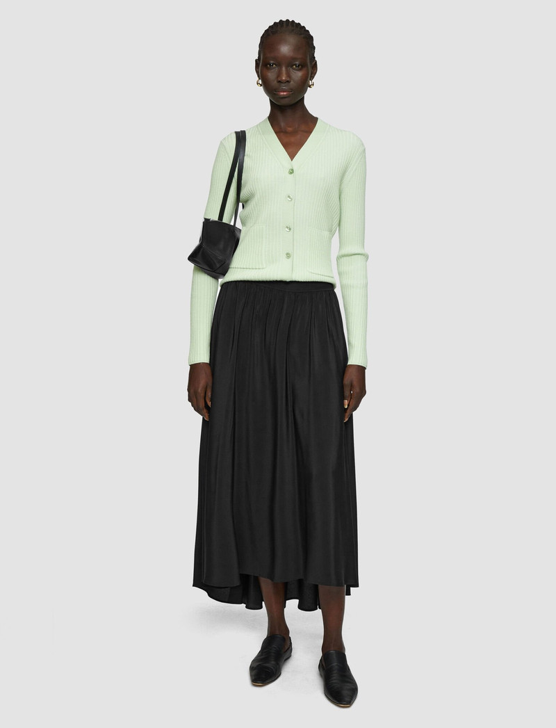 JOSEPH Violet Crepe de Soie Silk Skirt outlook
