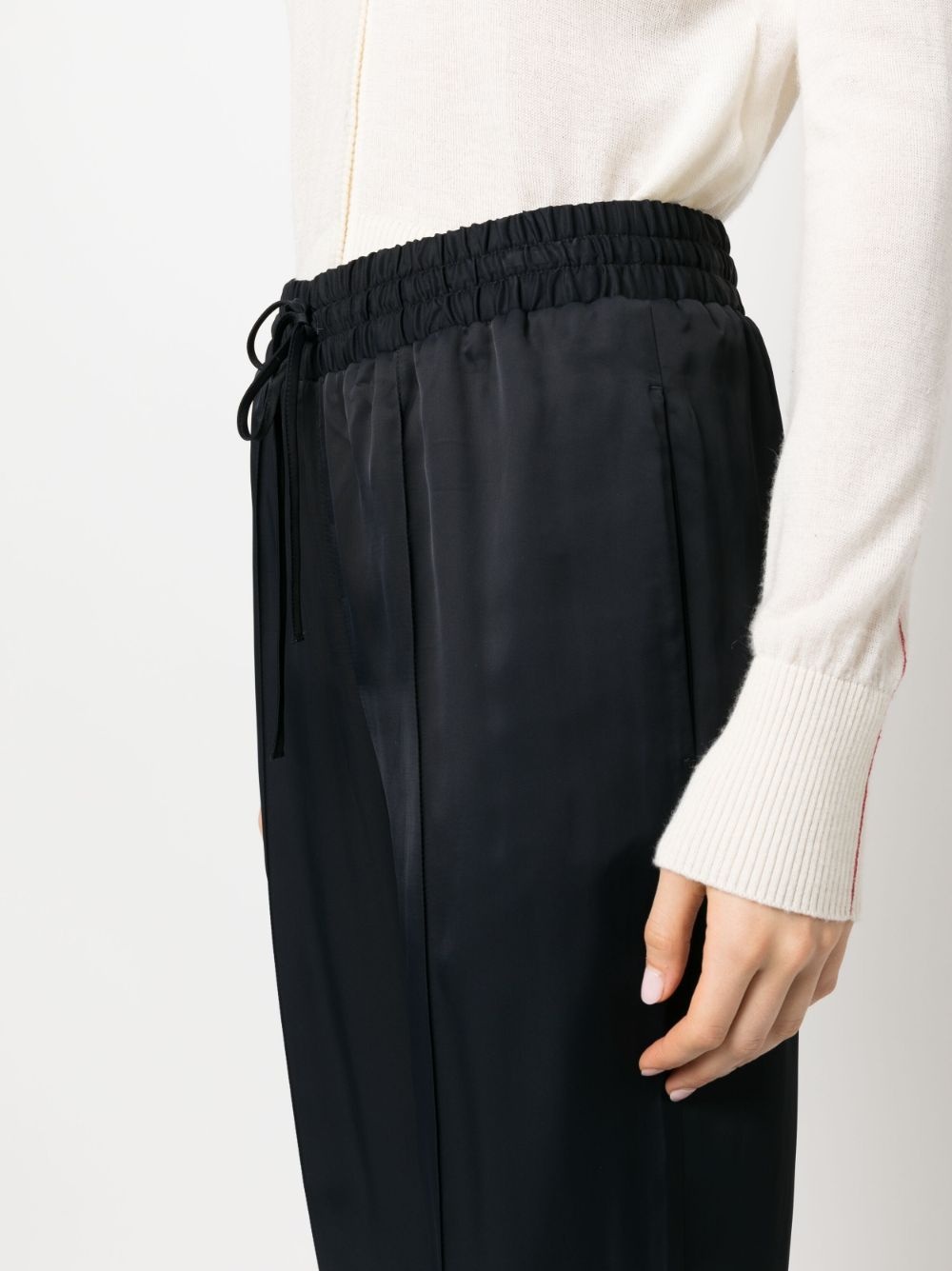 drawstring tapered trousers - 5