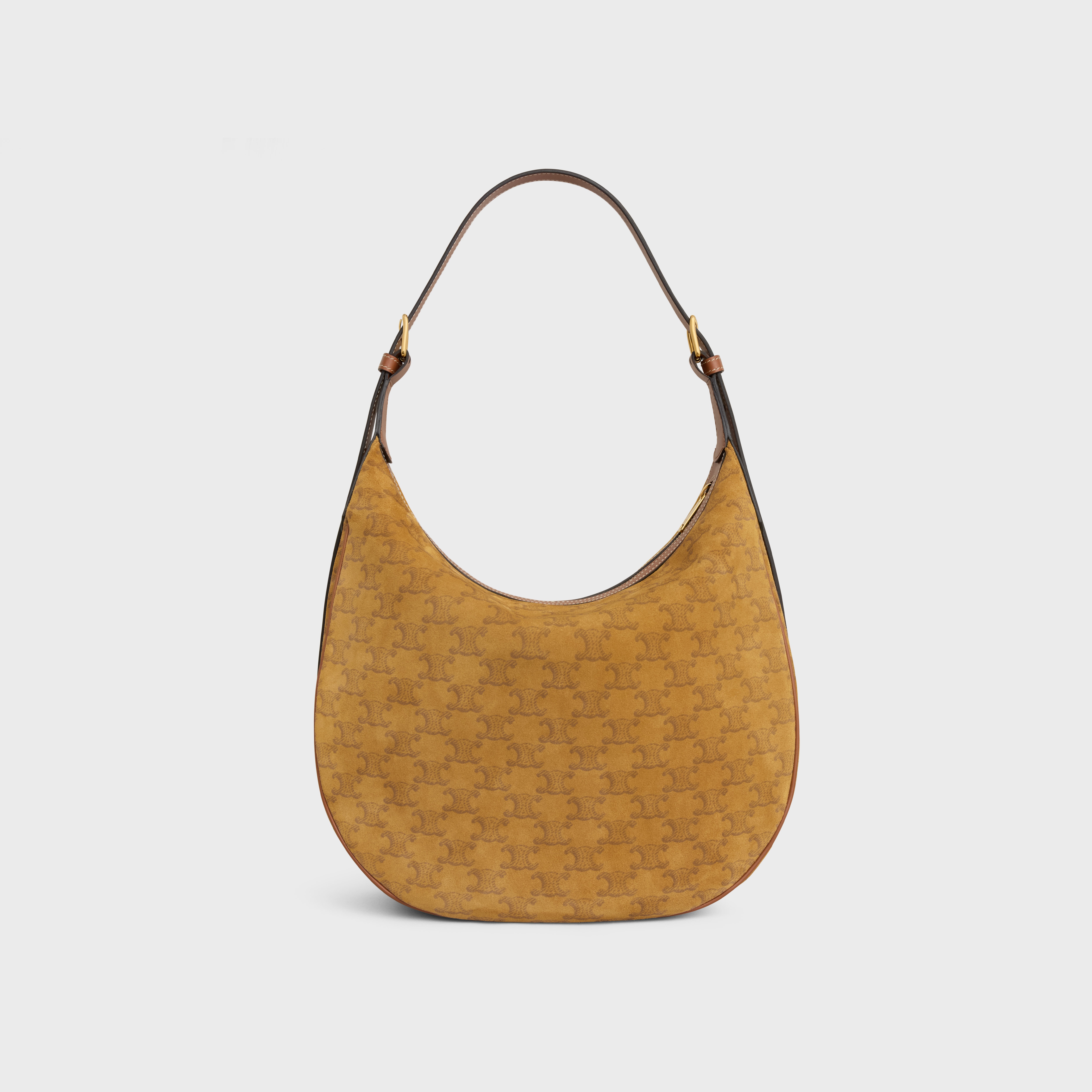 MEDIUM HELOÏSE BAG CUIR TRIOMPHE in SUEDE CALFSKIN WITH TRIOMPHE ALL-OVER - 3