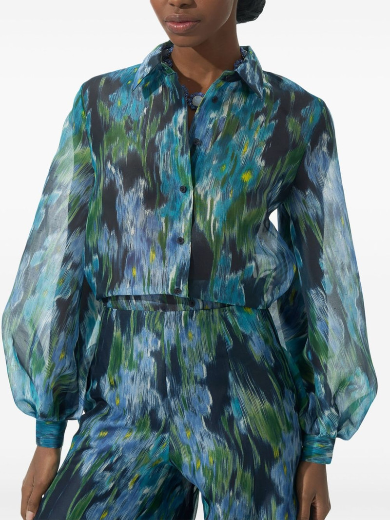 floral-print 모피 blouse 4