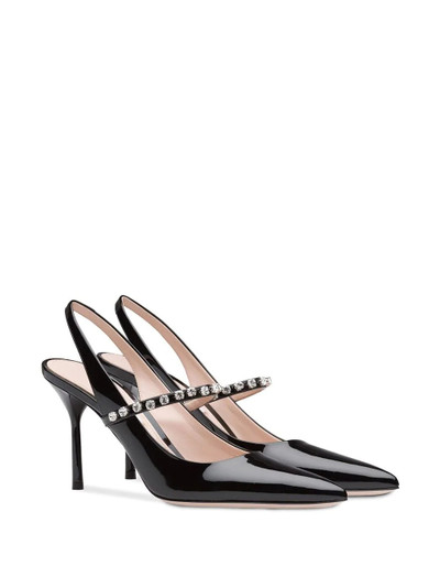 Miu Miu Patent leather slingbacks outlook