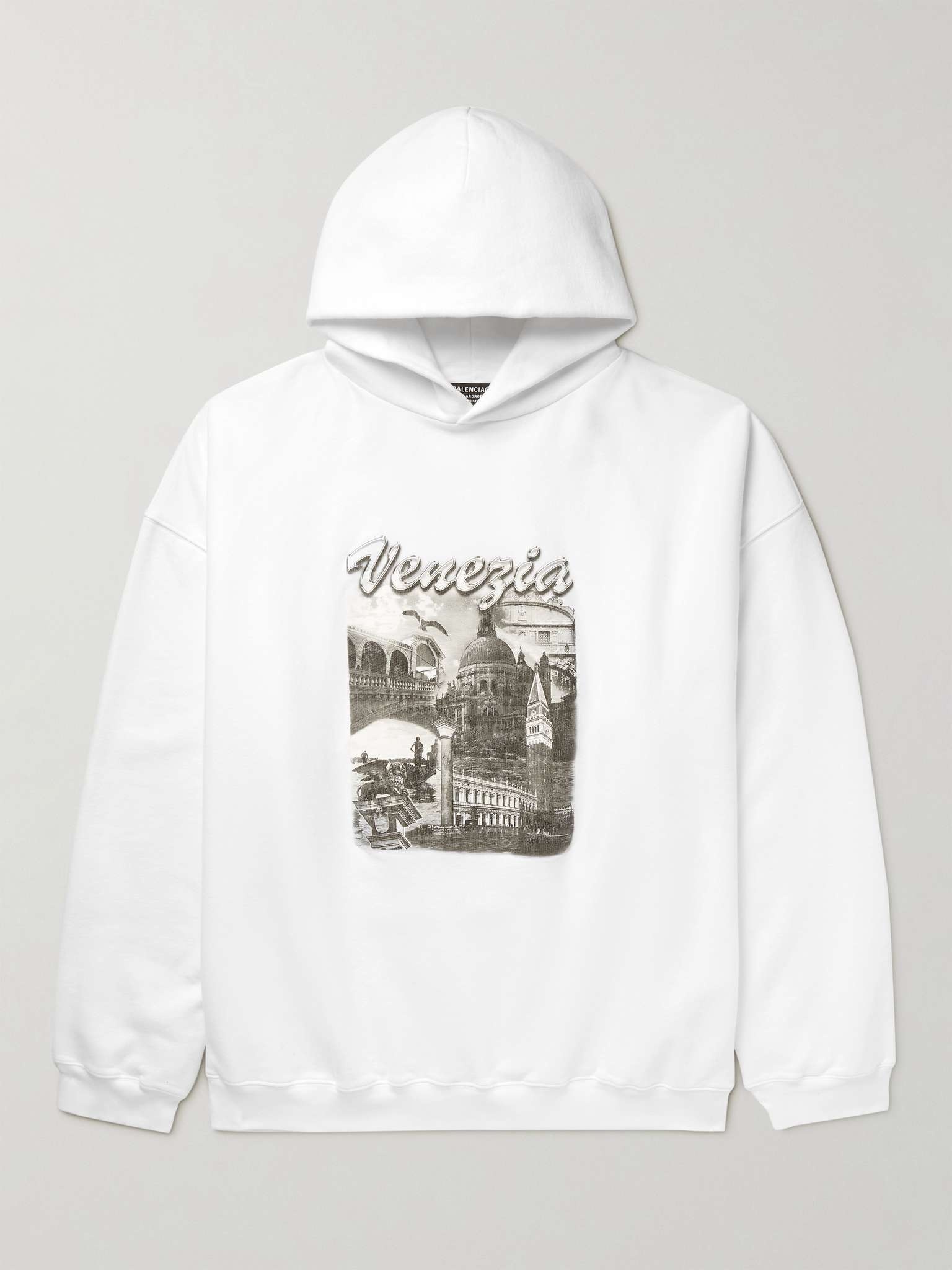 Oversized Printed Cotton-Jersey Hoodie - 1