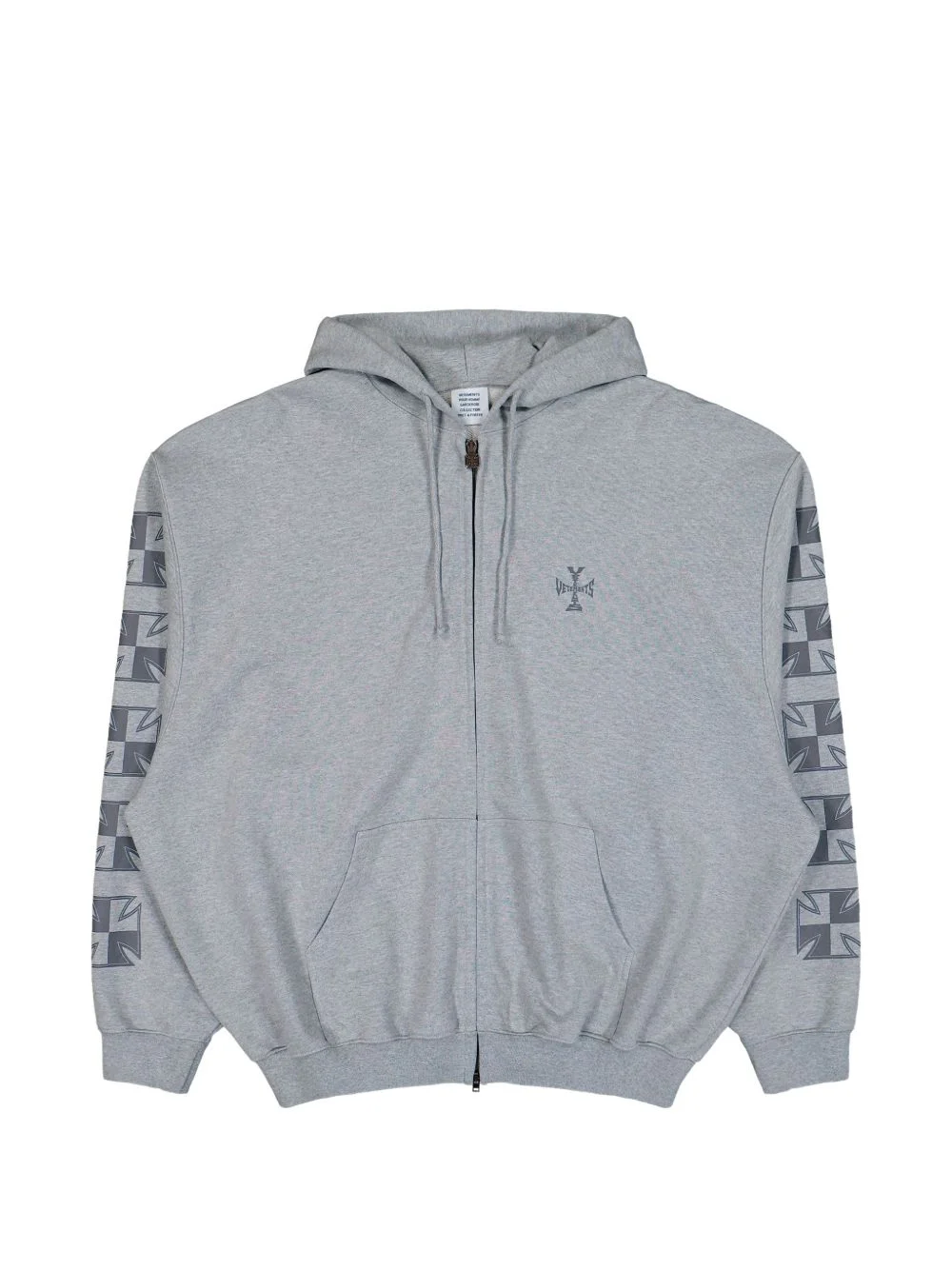 logo zip-up hoodie - 1