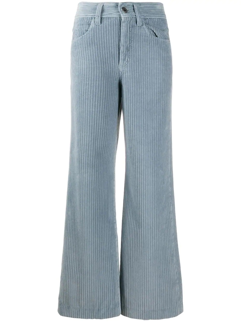 corduroy high waisted trousers - 1