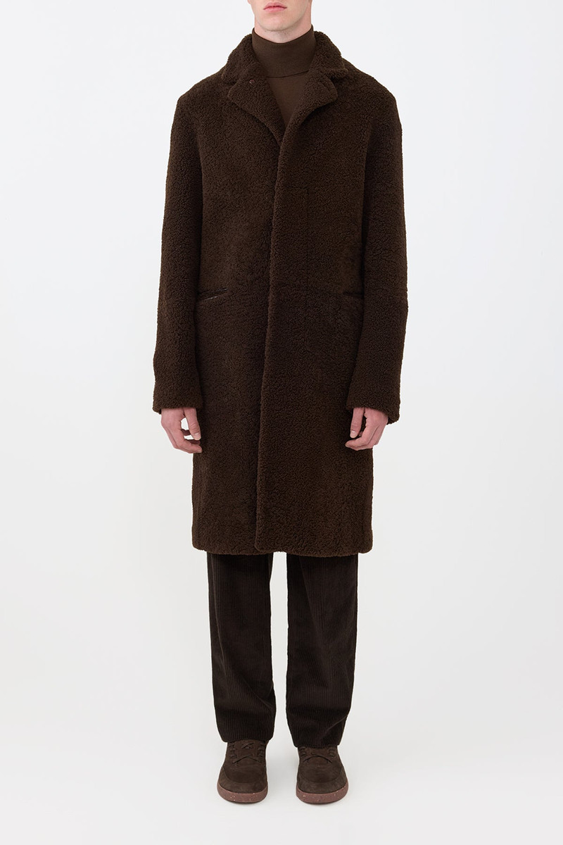 Teddy Carcoat in Chocolate Shearling 3