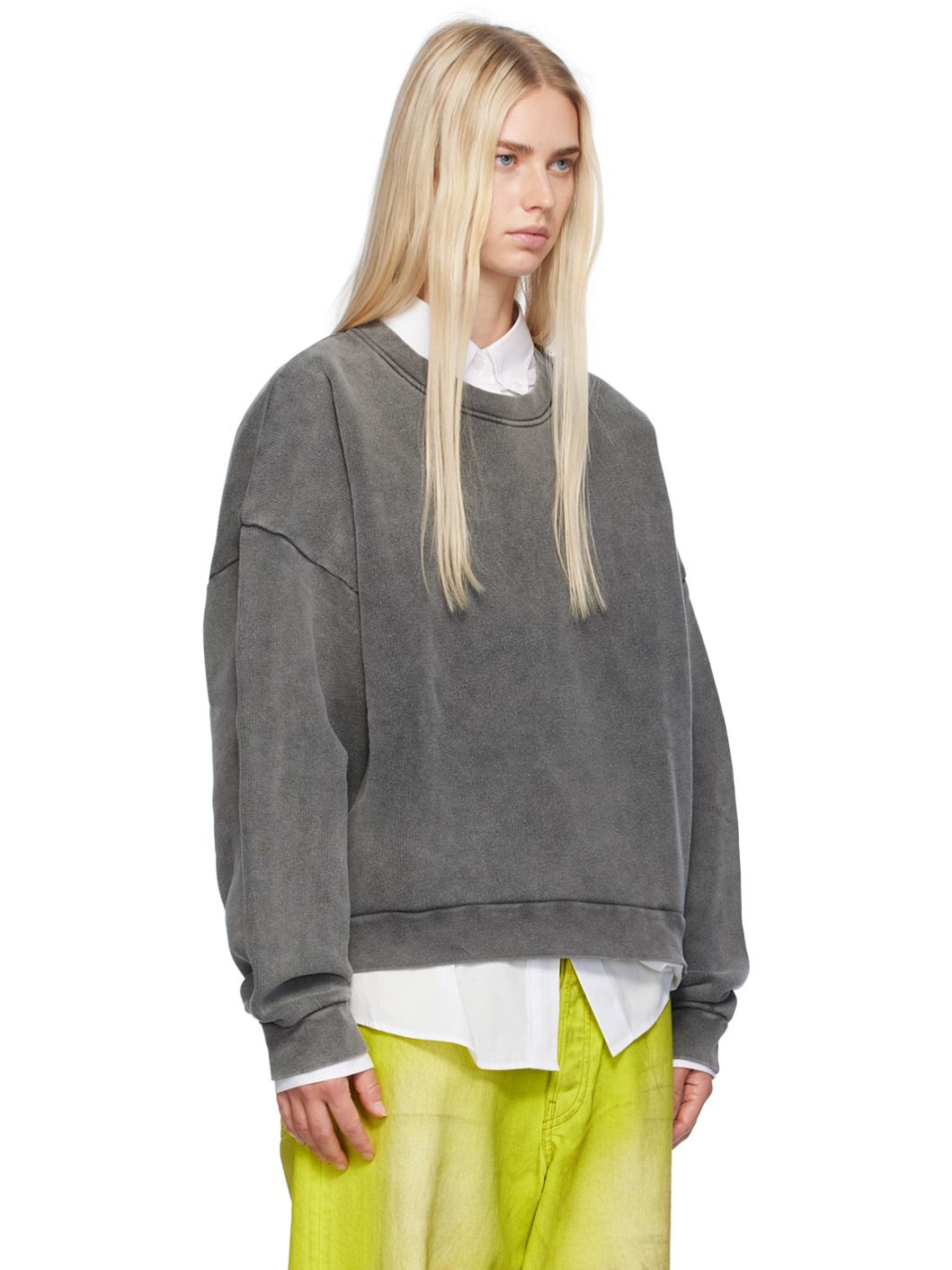 Black Garment-Dyed Sweatshirt - 2