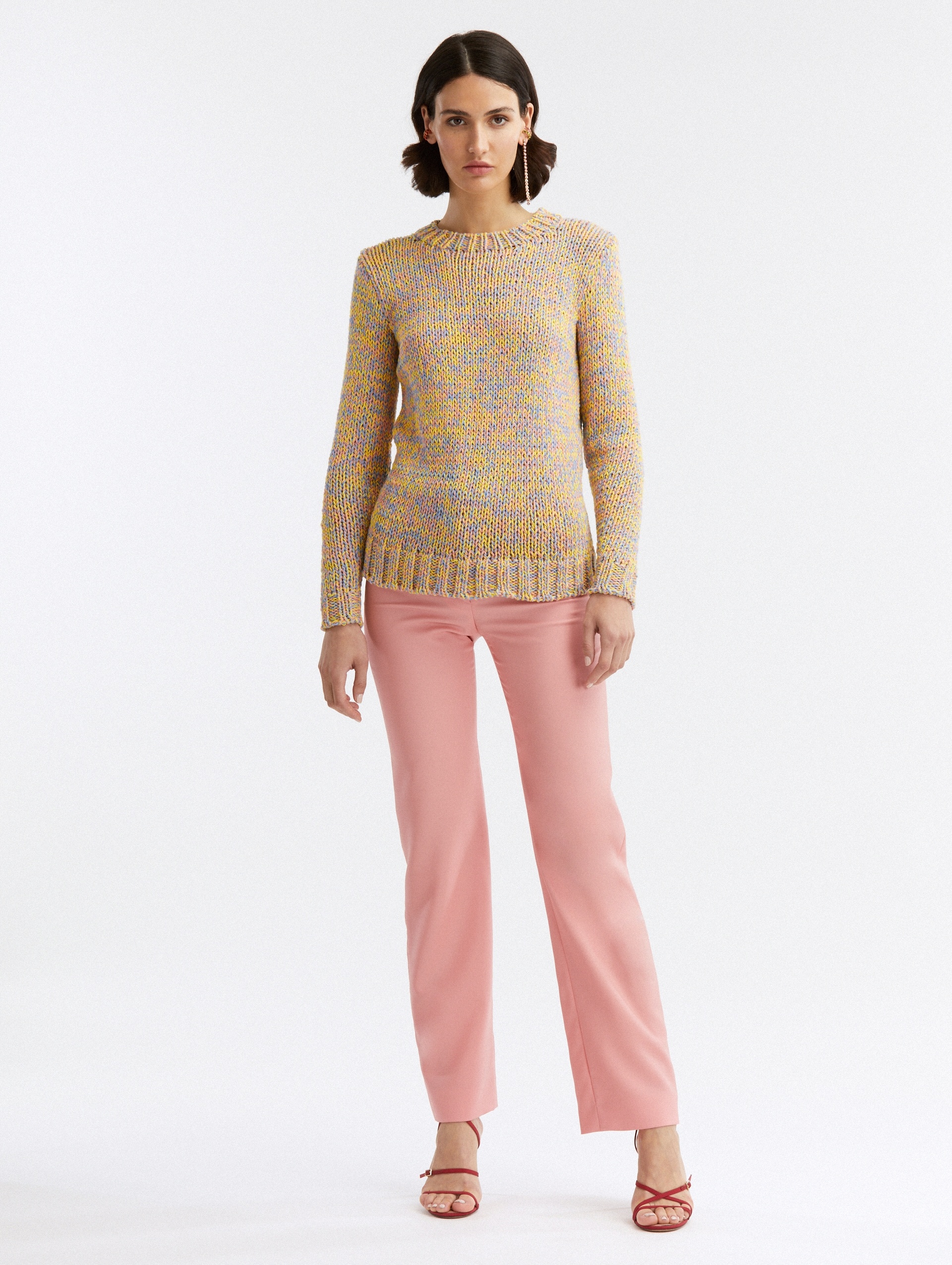 LONG SLEEVE MARLED PULLOVER - 3