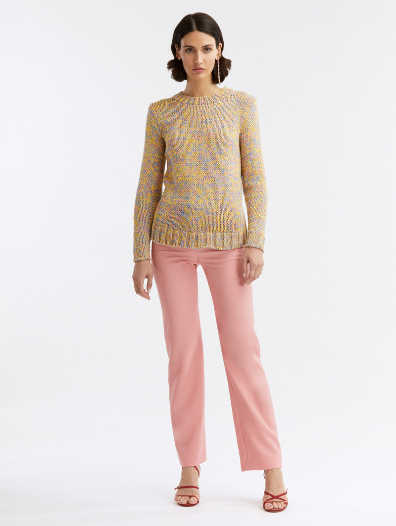 Oscar de la Renta LONG SLEEVE MARLED PULLOVER outlook